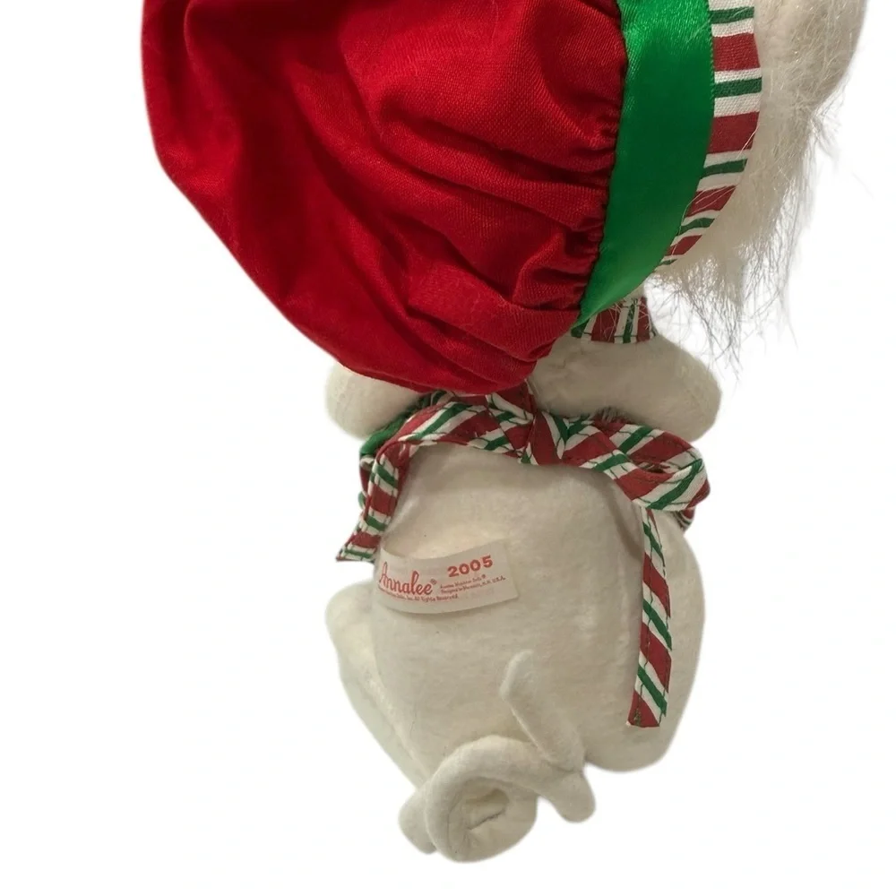 Annalee Red and Green Christmas Mouse Peppermint Candy 9 1/2  inches 2005